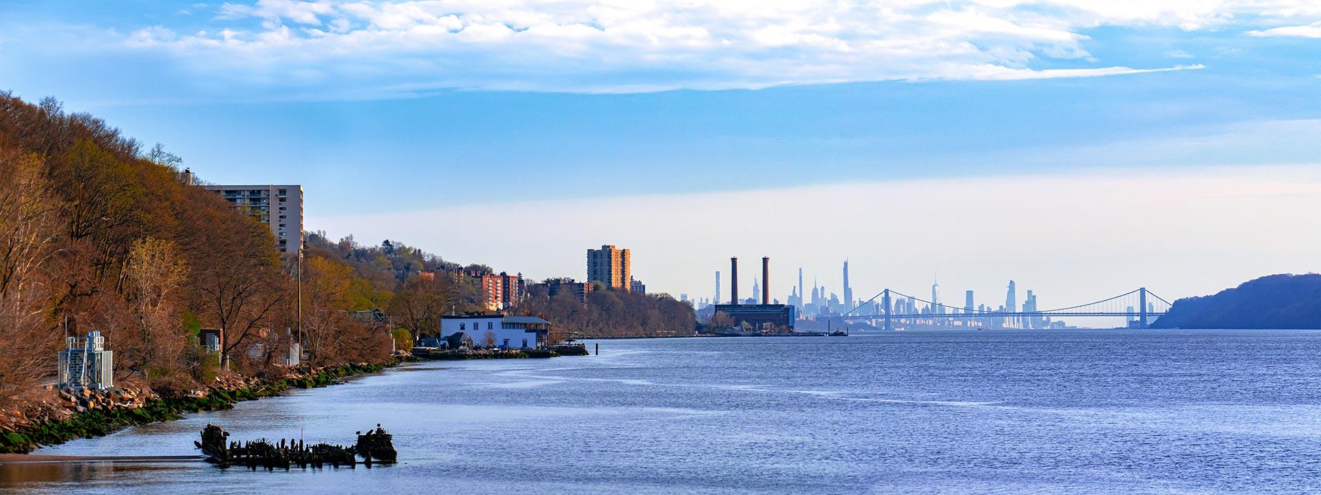 Waterfront View With the Hudson River and New York City in the Background